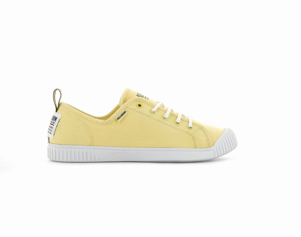 Palladium Easy Lace Canvas Women's Low Top Sneakers Gold (TFDW45729)